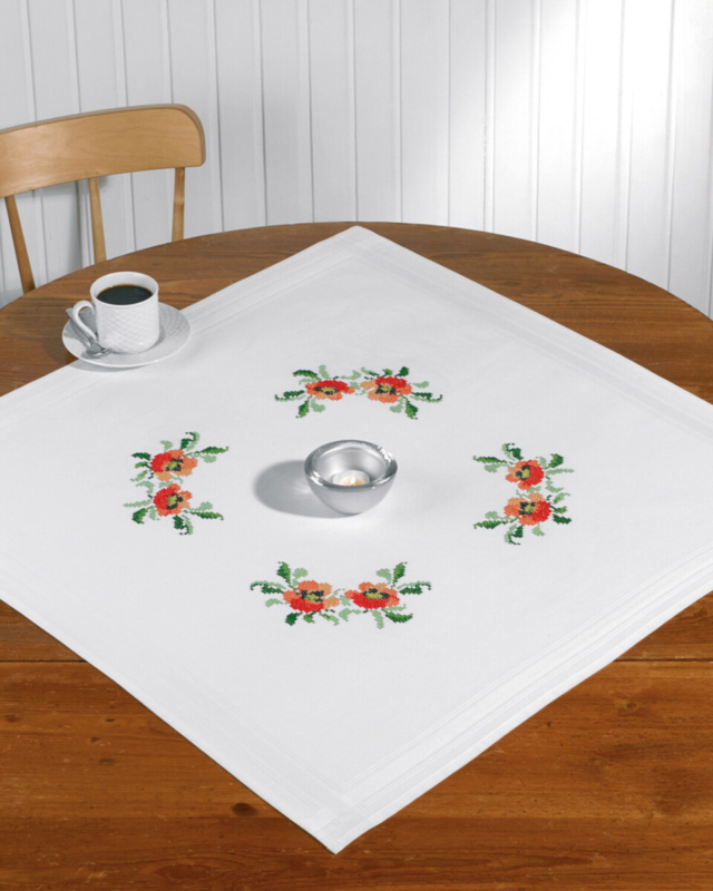 Embroidery Kit Poppies XXX 80 x 80 cm / 31.50 x 31.50 in