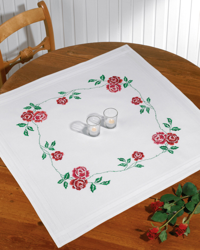 Embroidery Kit Roses XXX 80 x 80 cm / 31.50 x 31.50 in