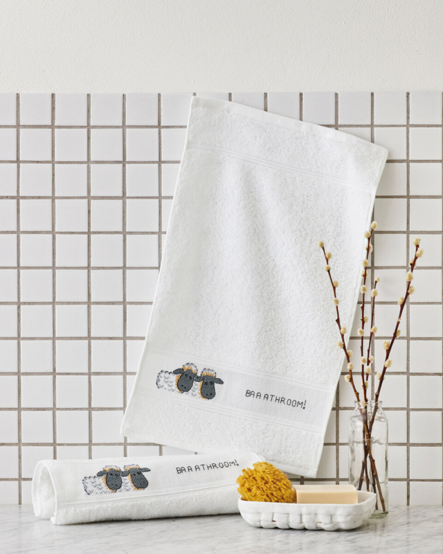 Embroidery Kit Bathroom 30 x 50 cm / 11.81 x 19.69 in