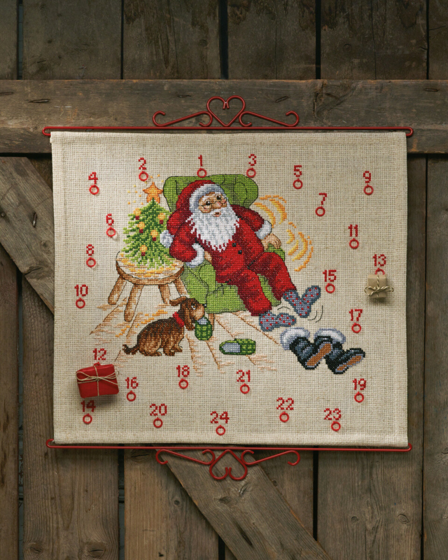 Embroidery Kit Santa Claus armchair B 5125/58 58 x 52 cm / 22.83 x 20.47 in