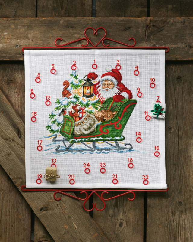 Embroidery Kit The Animals in the Sled B5125/40 40 x 39 cm / 15.75 x 15.35 in