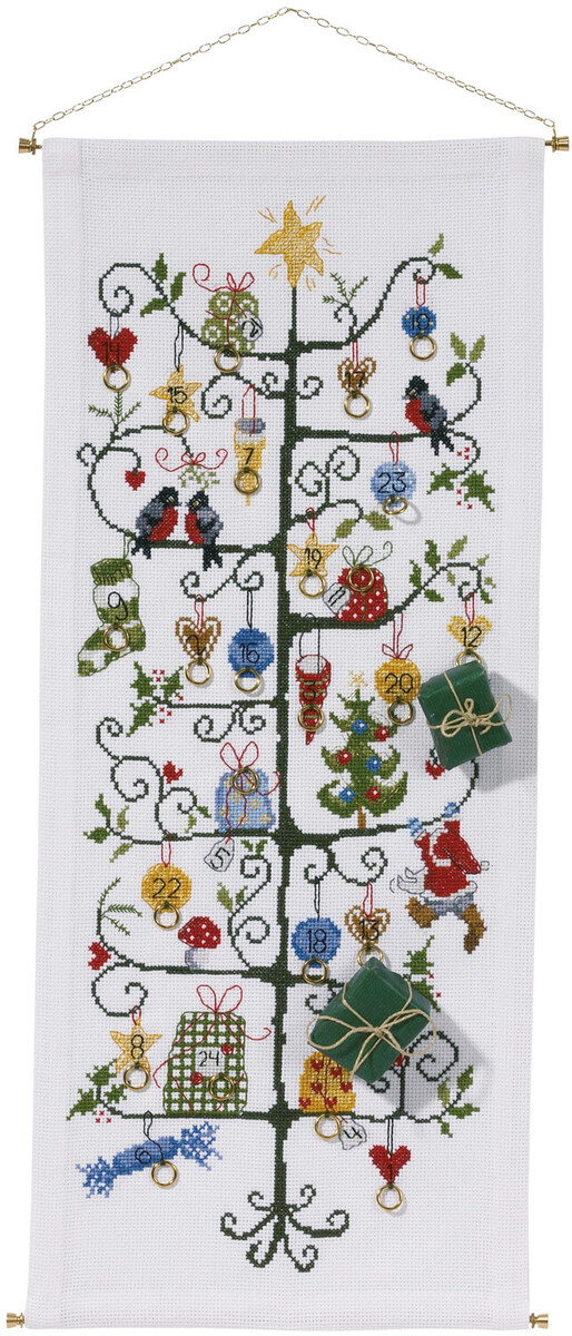 Embroidery Kit Christmas tree 30 x 71 cm / 11.81 x 27.95 in R5205/30