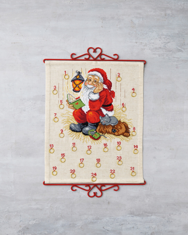 Embroidery Kit Santa Claus w/ Dog B5125/35 35 x 43 cm / 14 x 17 in