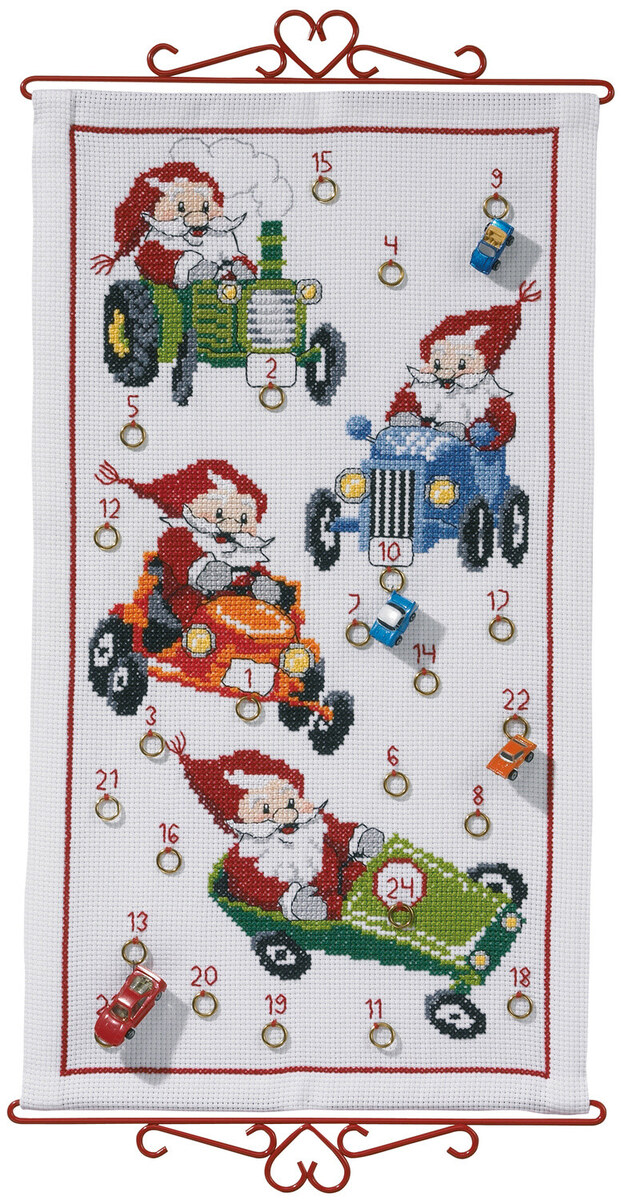 Embroidery Kit Calendar elf 5125/35 35 x 63 cm / 13.78 x 24.8 in