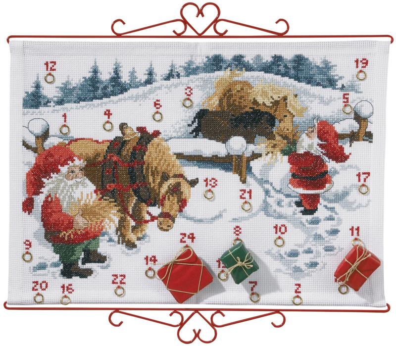 Embroidery Kit Horses in Snow B5125/60 60x44 cm / 23.62x17.32 in