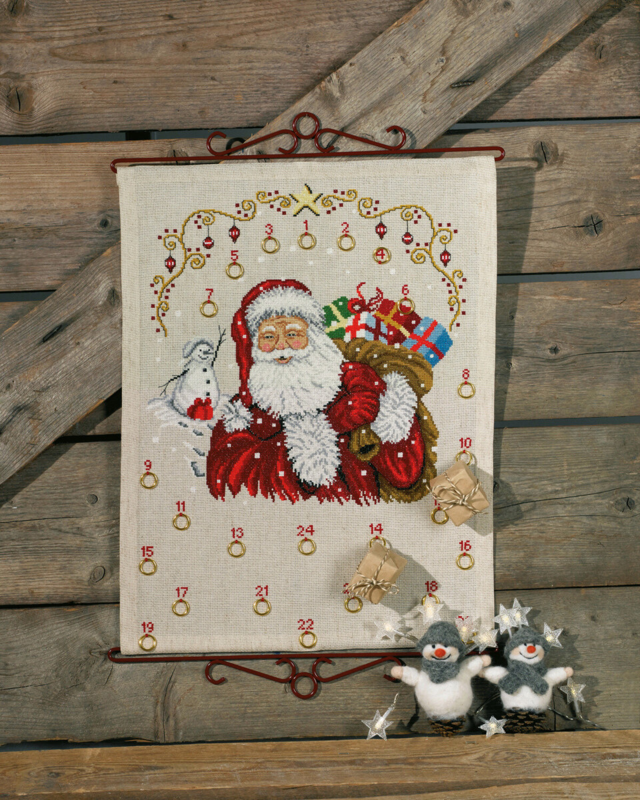 Embroidery Kit Santa/Snowman B5135/40 40 x 52 cm / 15.75 x 20.47 in