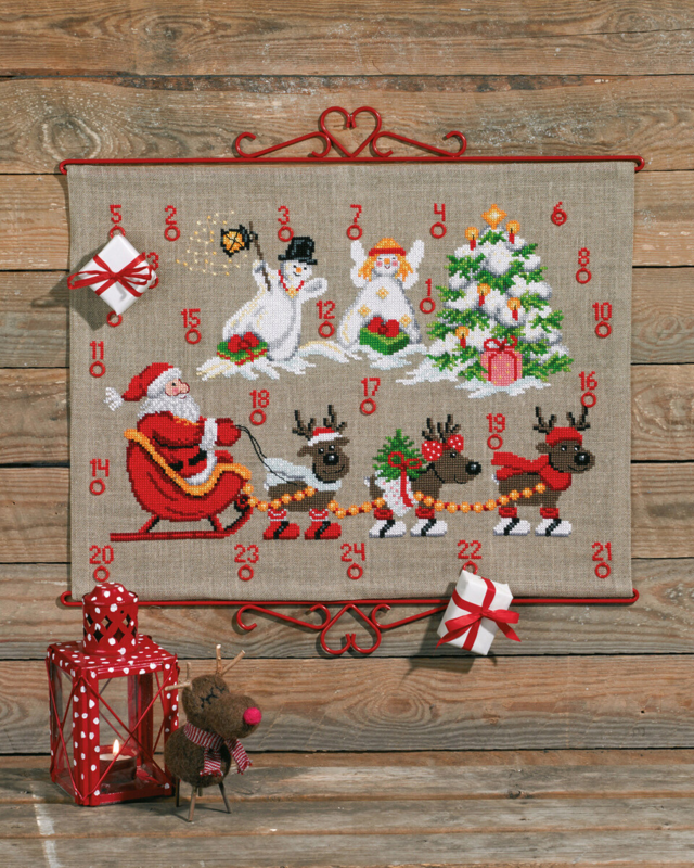 Embroidery Kit Reindeer and Snowmen B5125/58