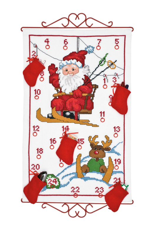 Embroidery Kit Ski Gnome 5125/38 38 x 61 cm / 14.96 x 24.02 in