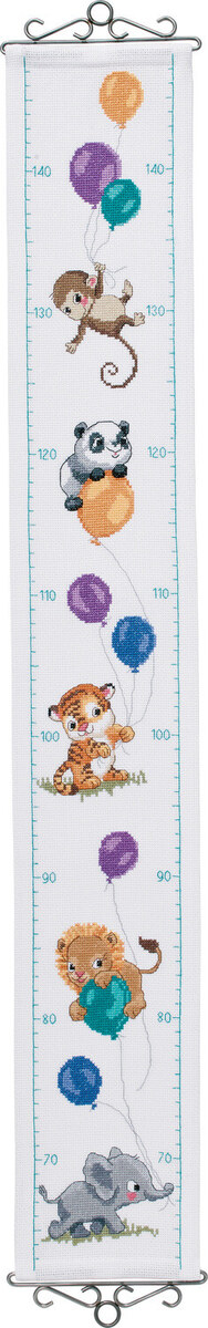 Embroidery Kit Measuring tape with animals B5124/14 x 2 14 x 94 cm / 5.51 x 37.01 in