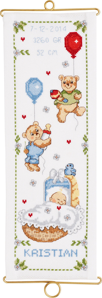Embroidery Kit Kristian baptism M/5188/14 14 x 40 cm / 5.51 x 15.75 in