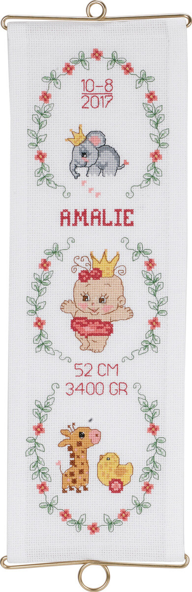 Embroidery Kit Amalie with/5188/14 14 x 42 cm / 5.51 x 16.54 in