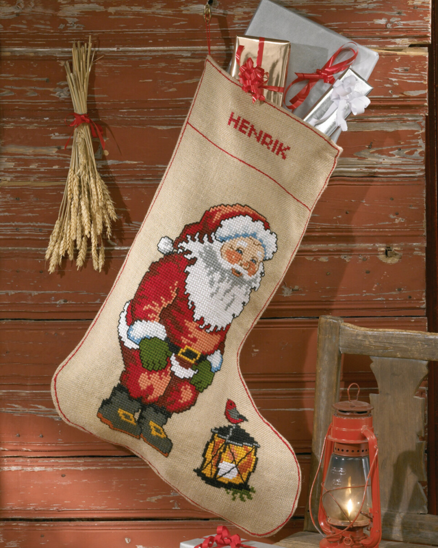 Embroidery Kit Christmas Stocking XL 57 x 80 cm / 22.44 x 31.5 in