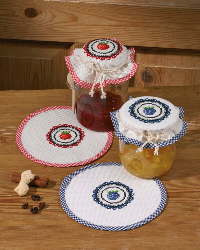 Embroidery Kit Blackberries 2 pk 16 cm / 6.30 in dia.