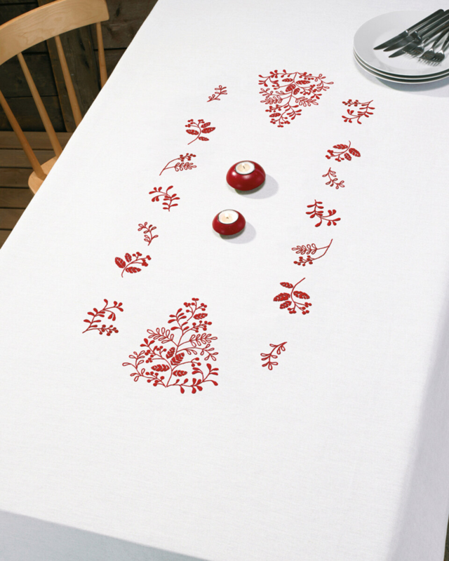 Embroidery Kit Red Branches 140 x 250 cm / 55.12 x 98.43 in