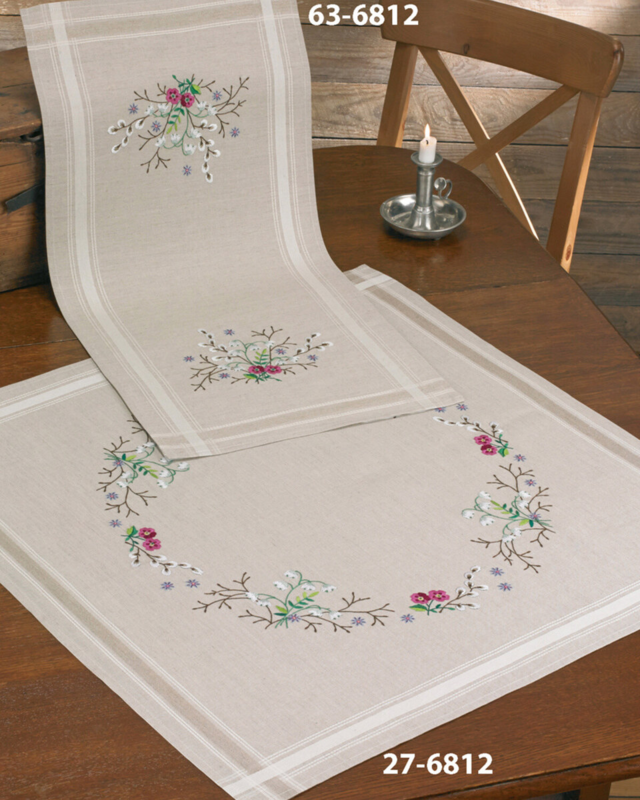 Embroidery Kit Snowdrops Appeal 40 x 80 cm / 16 x 31 in