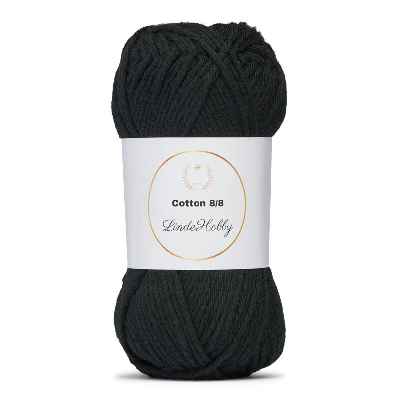 LindeHobby Cotton 8/8 – Natural Harmony, 10 balls 108 Nero TX