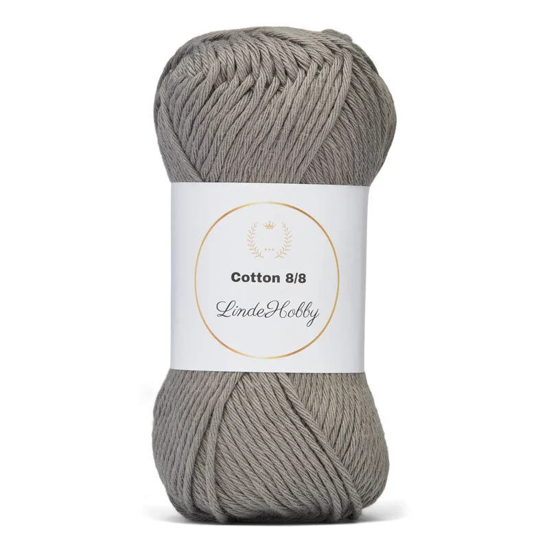 LindeHobby Cotton 8/8 – Natural Harmony, 10 balls 069 Grigio Medio