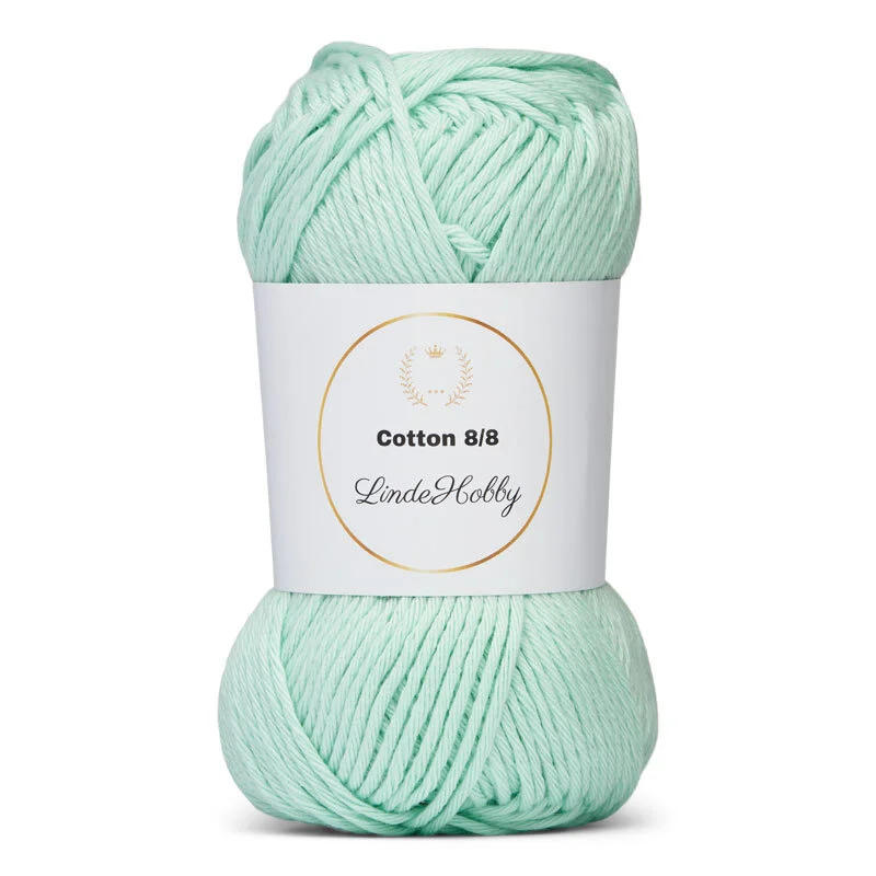 LindeHobby Cotton 8/8 - Soft Pastel Dream, 10 skeins 046 Light Acqua