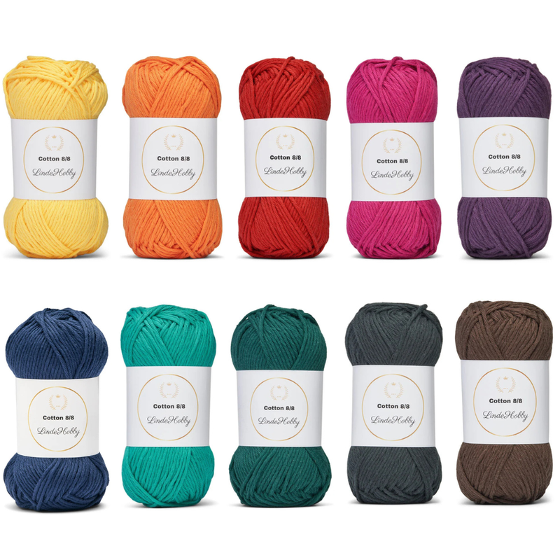 LindeHobby Cotton 8/8 – Autumn Glow, 10 skeins
