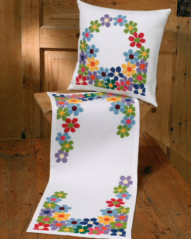 Embroidery Kit French Anemones 35 x 84 cm / 13.78 x 33.07 in