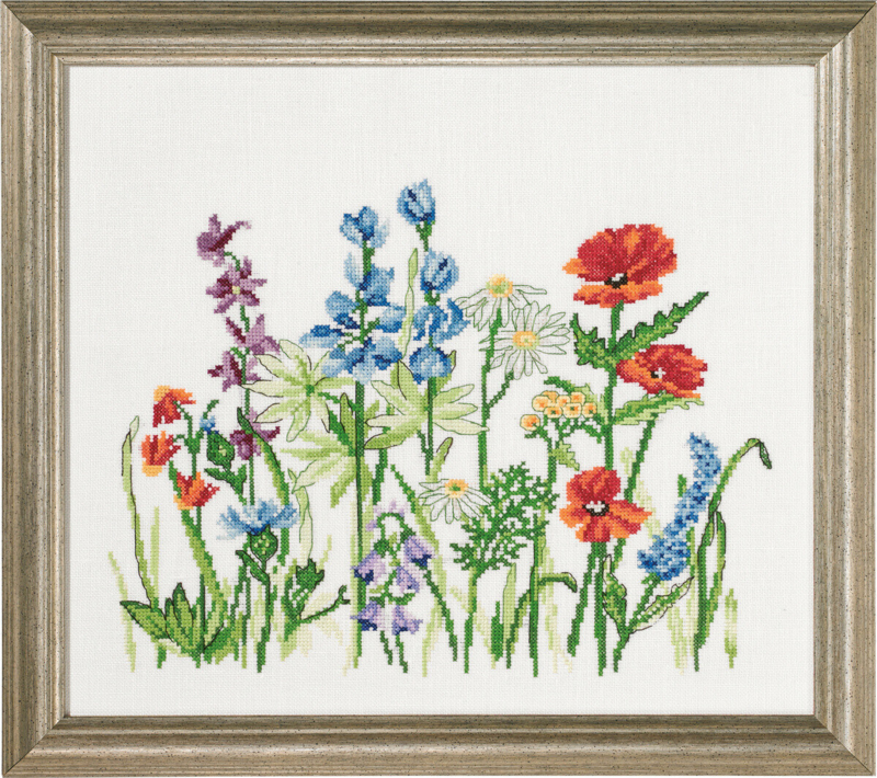 Embroidery Kit Wildflowers R5379 38 x 33 cm / 15.00 x 13.00 in