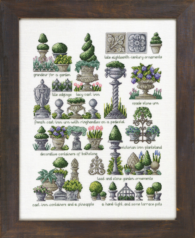 Embroidery Kit Garden ornaments 41 x 53 cm / 16 x 21 in R5331