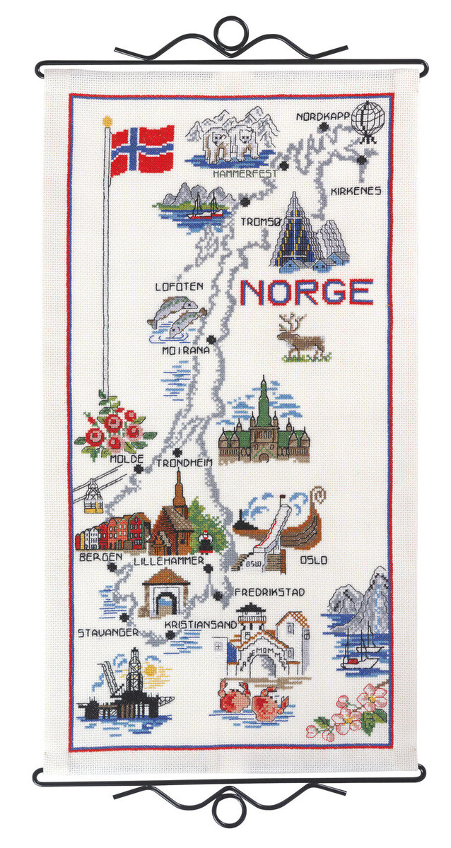 Embroidery Kit Norway 29 x 56 cm / 11.42 x 22.05 in B5123/30