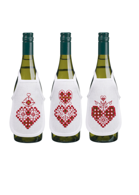 Embroidery Kit Hardanger heart 10 x 15 cm / 3.94 x 5.91 in