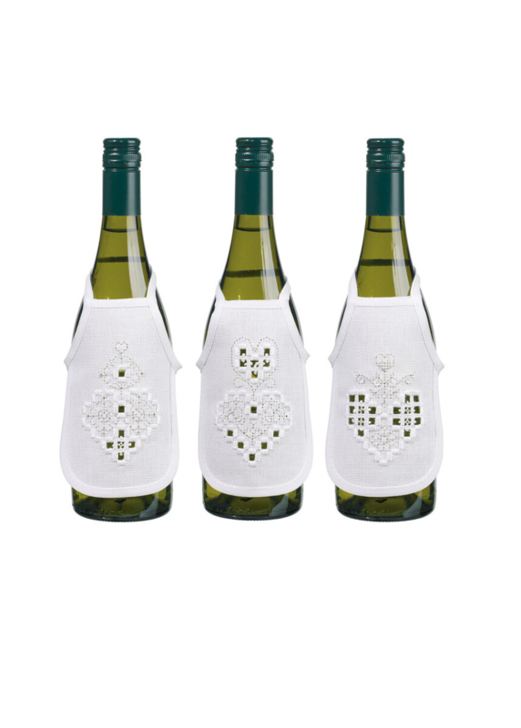 Embroidery Kit Hardanger heart silver 10 x 15 cm / 3.94 x 5.91 in