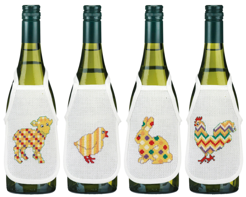 Embroidery Kit Easter in Check 10 x 15 cm / 3.94 x 5.91 in