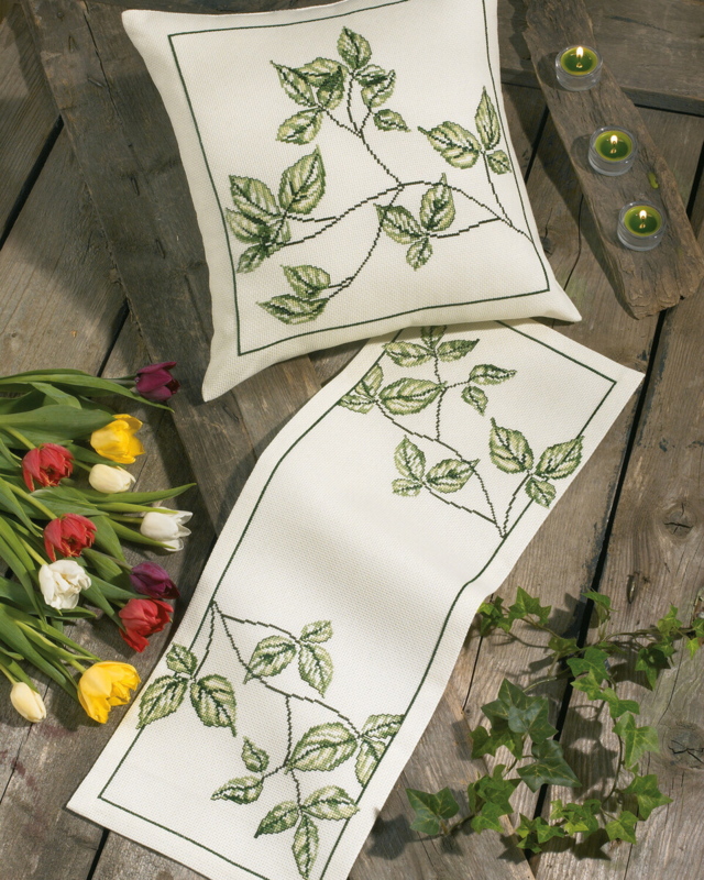 Embroidery Kit Twig runner 39 x 39 cm / 15 x 15 in