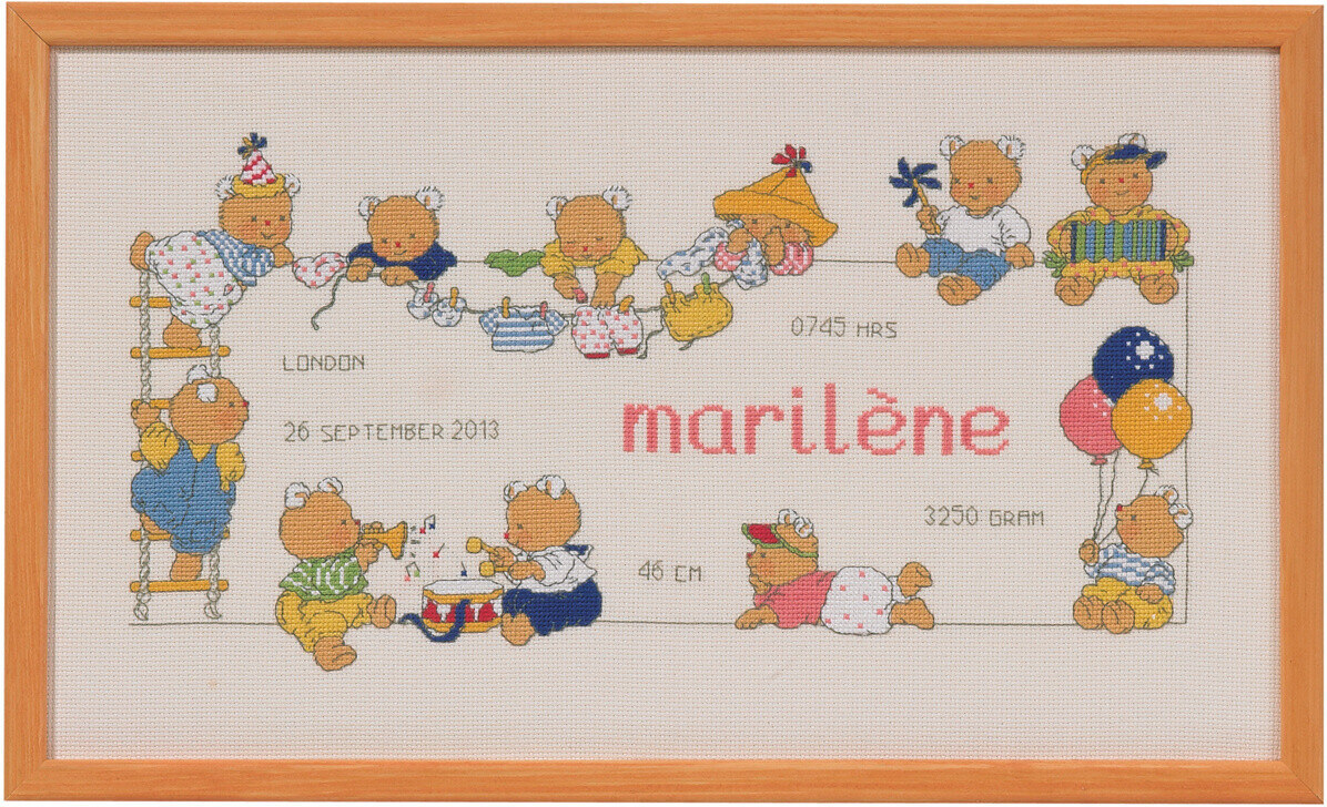 Embroidery Kit Bobbi/ Baptism 40 x 23 cm / 15.75 x 9.06 in