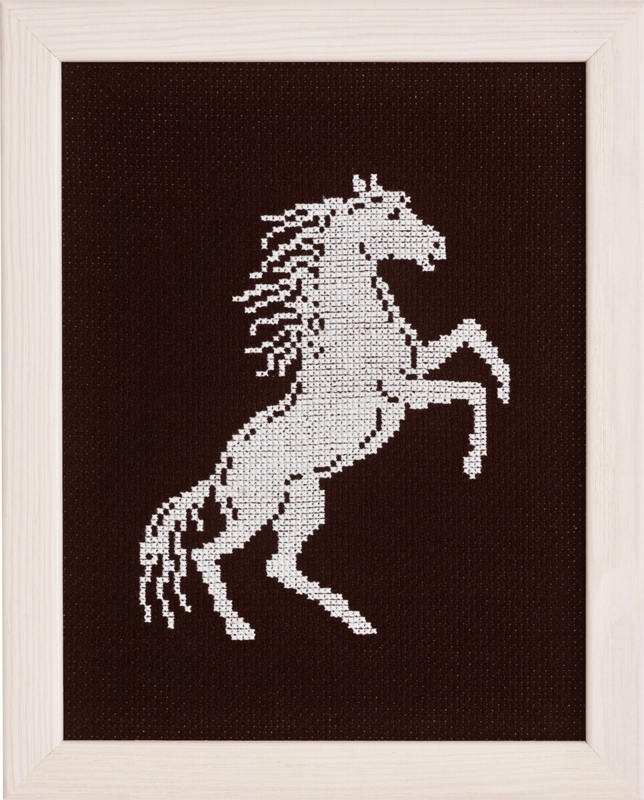 Embroidery Kit Rearing Horses 5381 17 x 22 cm / 6.69 x 8.66 in