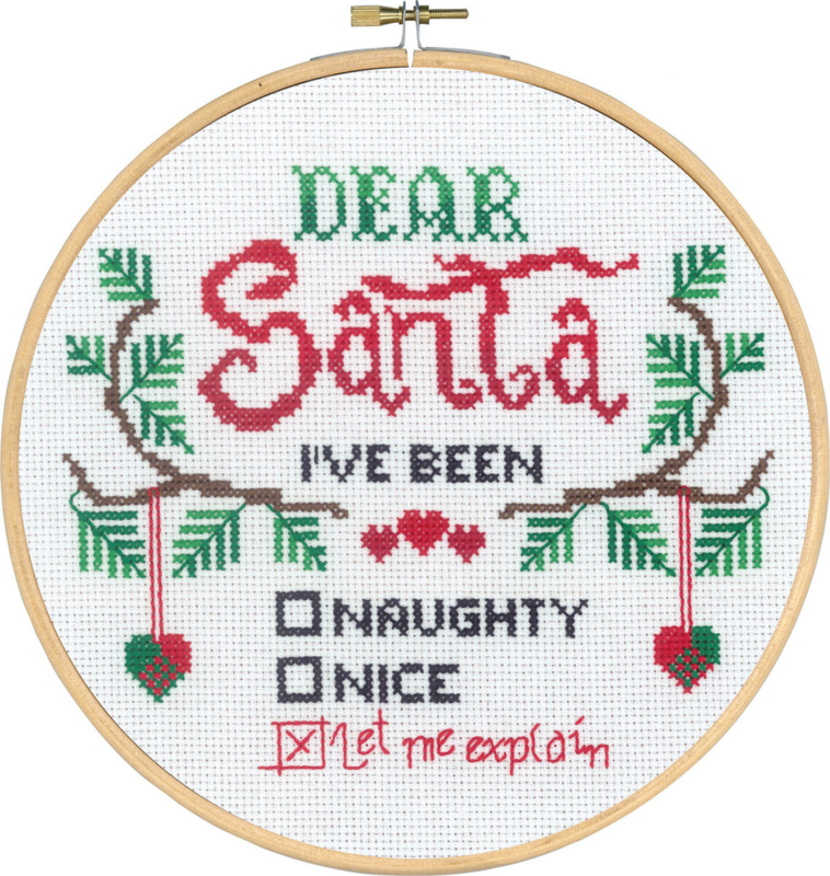 Embroidery Kit Corrected English title: Dear Santa m/5810/20 dia. Ø 20 cm