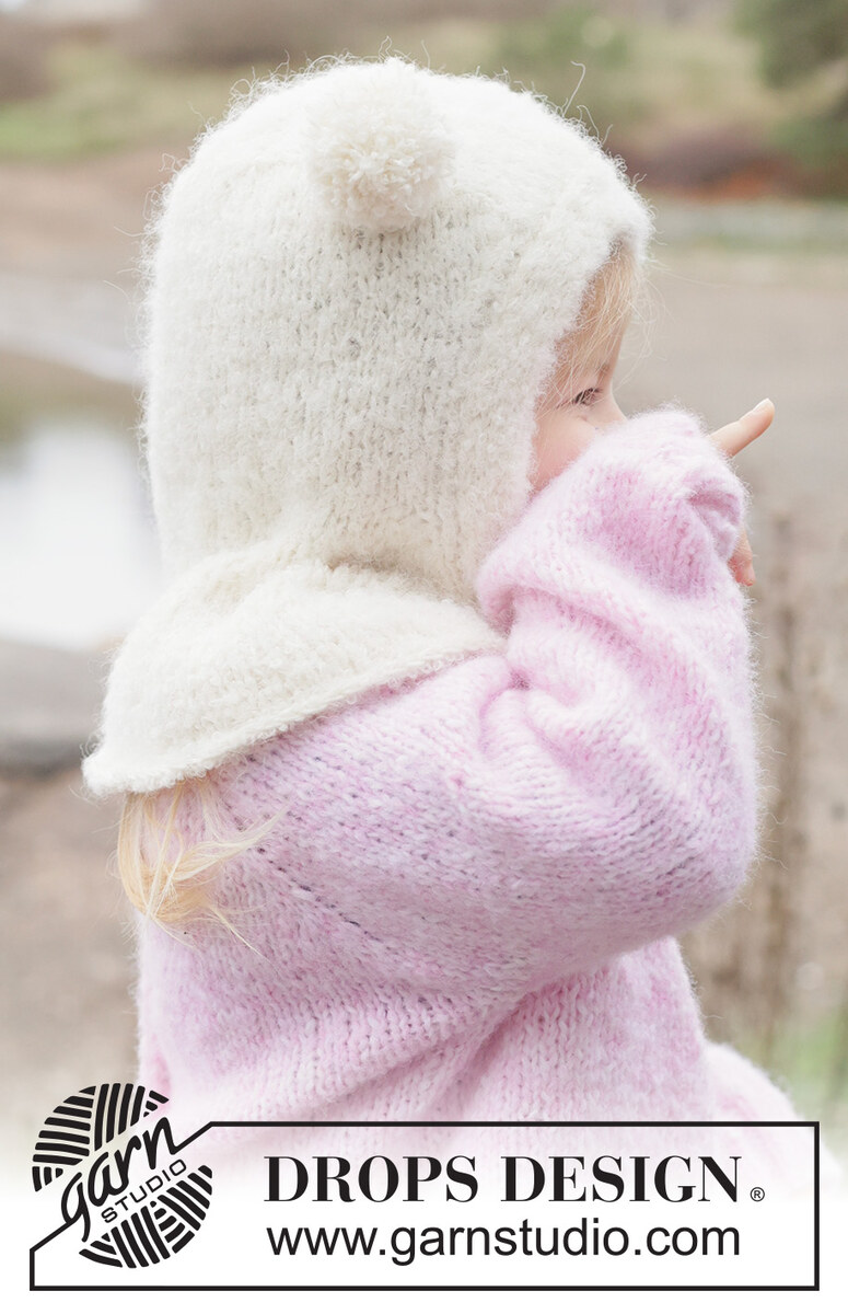 50-12 Snow Bear Balaclava by DROPS Design