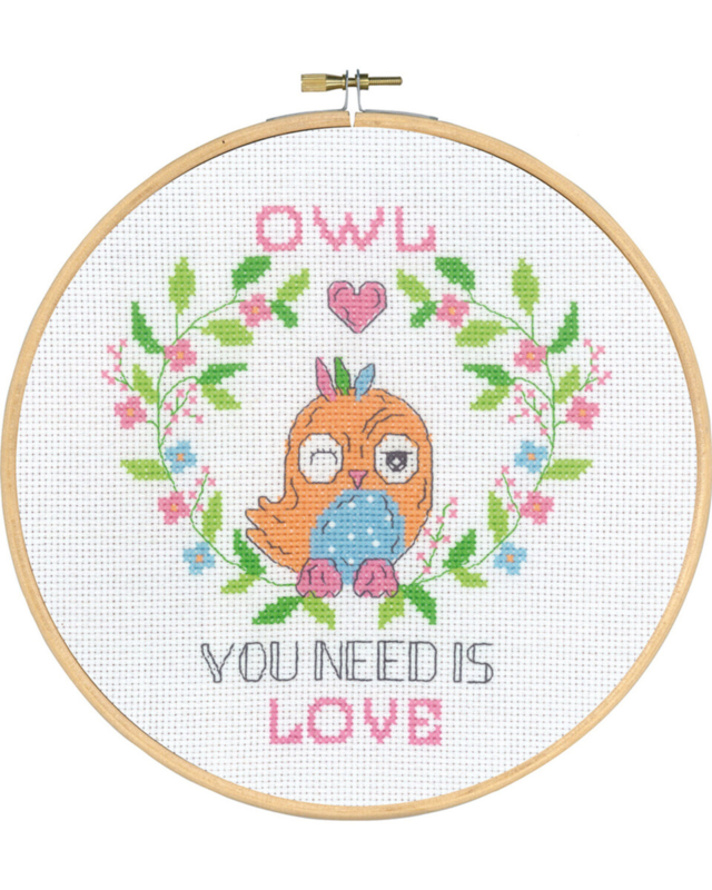 Embroidery Kit Owl you need m/5810/20 20 Ø / 7.87 in dia.