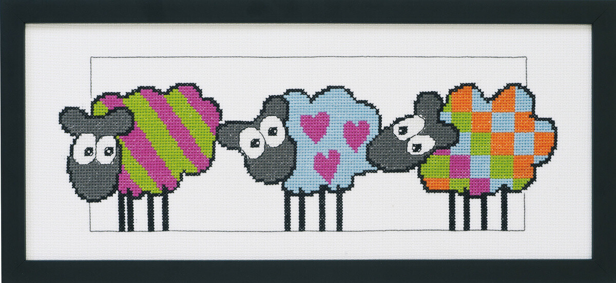 Embroidery Kit Sheep R5496 36 x 15 cm / 14.17 x 5.91 in