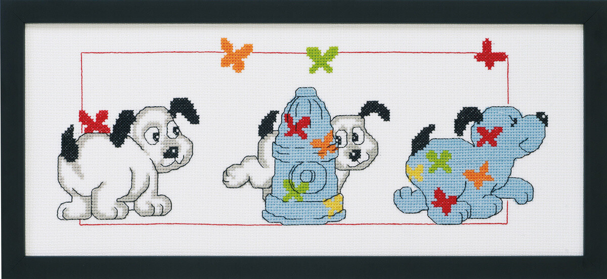 Embroidery Kit Dog R5496 36 x 15 cm / 14.17 x 5.91 in