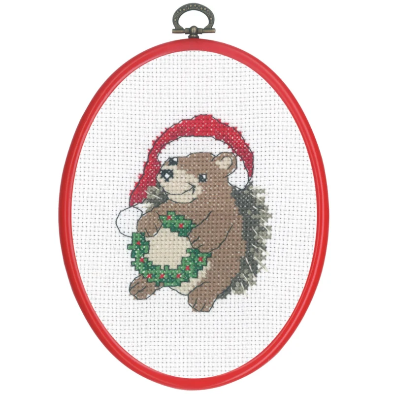 Christmas Hedgehog 13x18 cm / 5.1x7.1 in