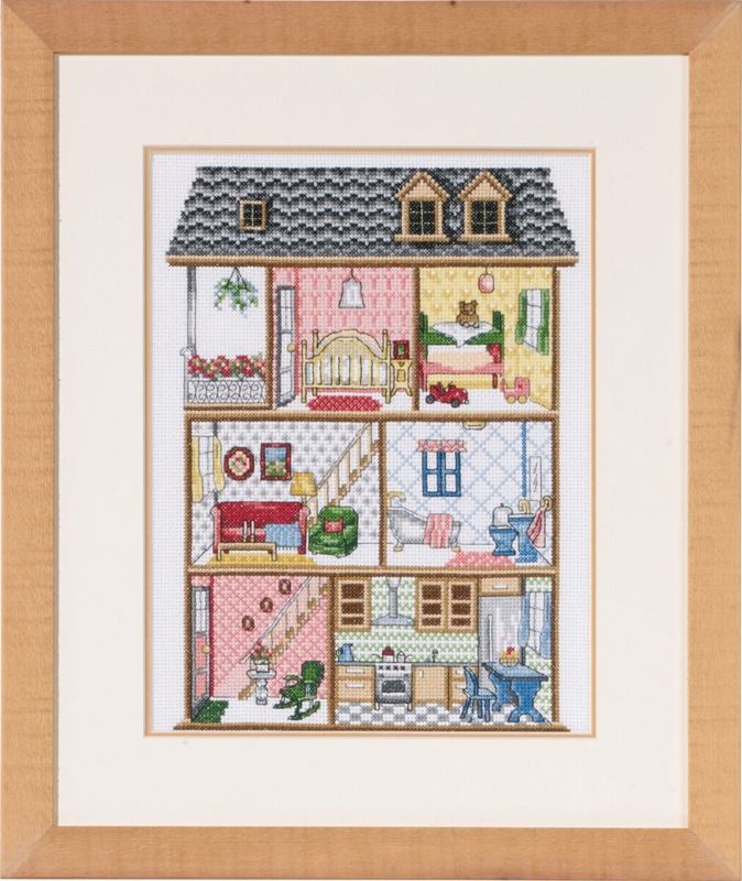 Embroidery Kit Dollhouse R5488/00 39x32 cm / 15x13 in