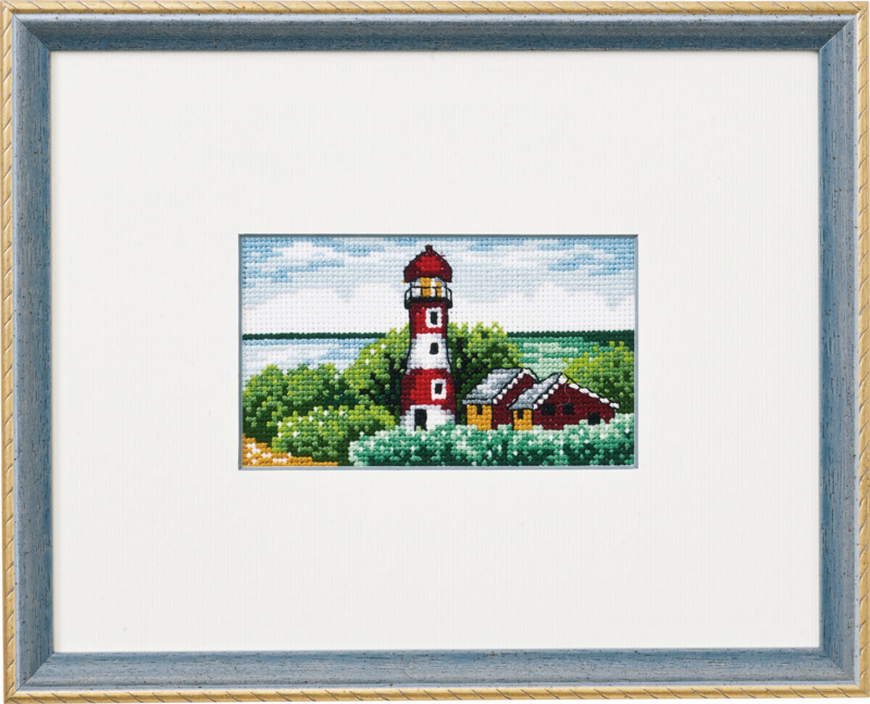 Embroidery Kit Lighthouse R5402/22 23 x 18 cm / 9.06 x 7.09 in