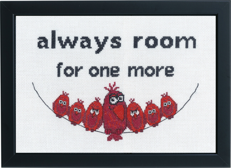 Embroidery Kit Always room for one 29 x 20 cm / 11 x 8 in
