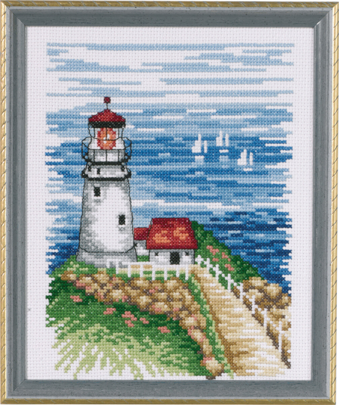 Embroidery Kit Lighthouse 17cm / 6.69in x 21cm / 8.27in