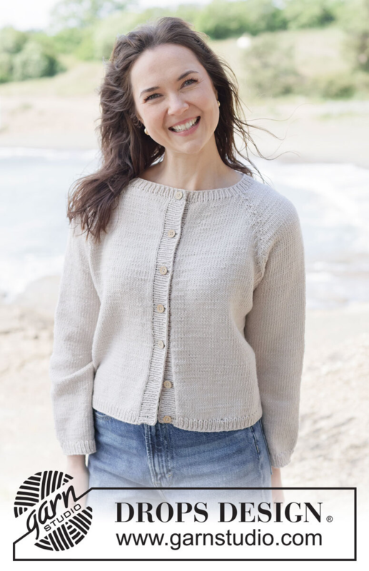 264-16 Frost Petal Cardigan by DROPS Design