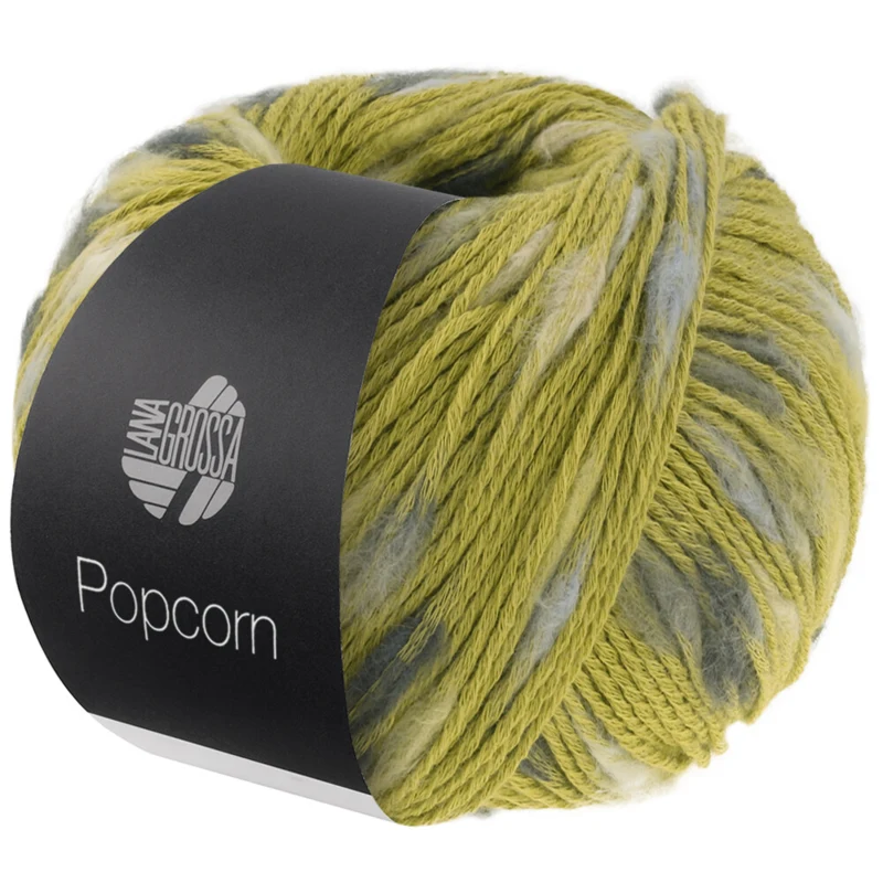 Lana Grossa Popcorn 14 Pistachio/light beige/soft grey/dark grey