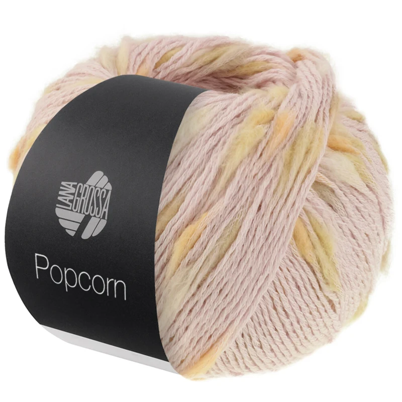 Lana Grossa Popcorn 04 Pastel pink/soft yellow/light grey/peach
