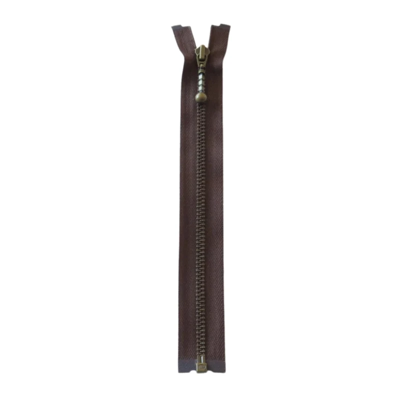 YKK Divisible Metal Zip 4 mm (9.8"-25.6" / 25-65 cm) 570 Brown