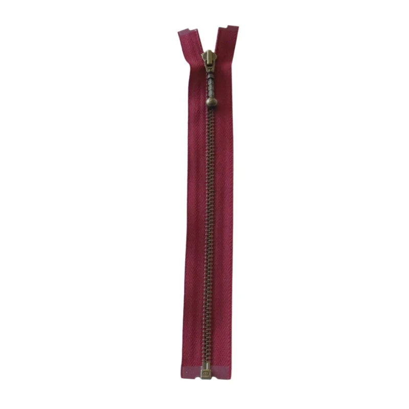 YKK Divisible Metal Zip 4 mm (9.8"-25.6" / 25-65 cm) 527 Bordeaux