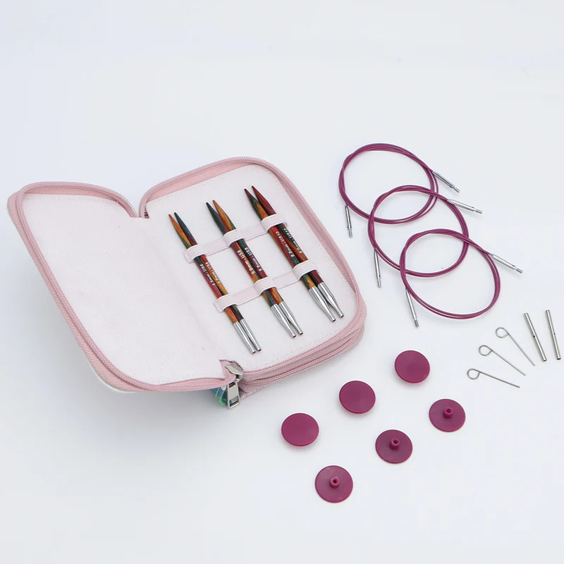 KnitPro Symfonie 2 Interchangeable Circular Needle Set, Starter Set, 5" (13 cm)