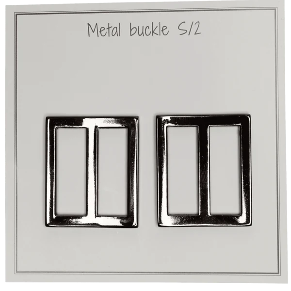 Go Handmade Metal Buckle 31 x 28 mm, Dark gray